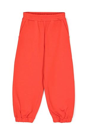 Pantaloni di tuta in cotone rosso FENDI KIDS | BUF0945V0F0XDC